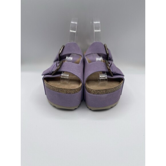 Intentionally Blank Suede Platform Sandals Women Lavendar Retro Boho Size 40 New - Picture 2 of 7